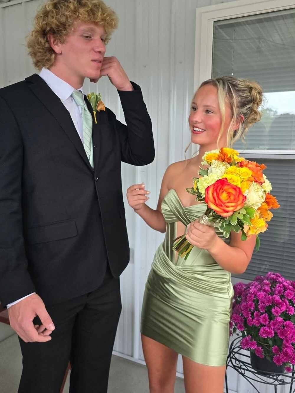 Sherri Hill Beautiful Green Hoco Dress